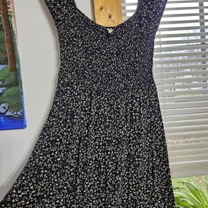 Garage Black Floral Midi Dress